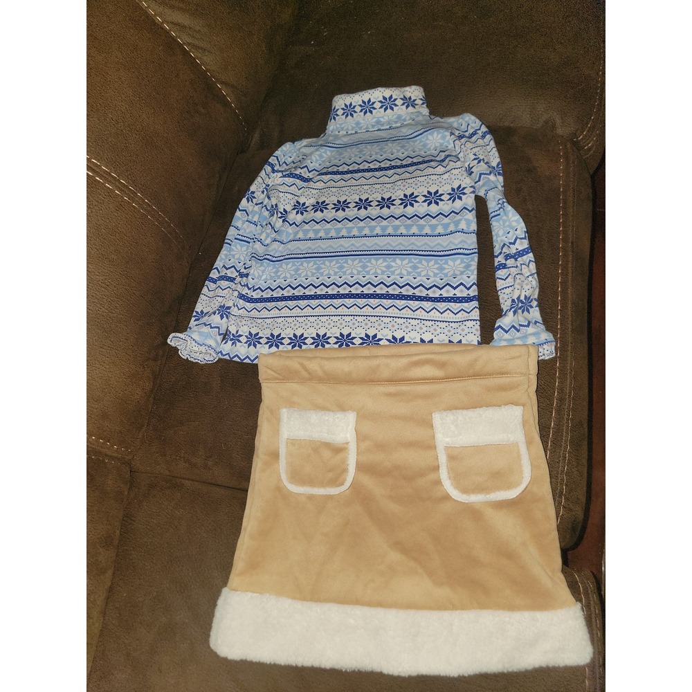 Gymboree Nordic adventure‎ winter snowflake turtleneck top and skirt size 6